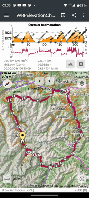 WRPElevationChart Mapsforge Maps