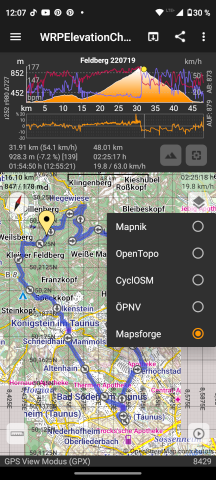 WRPElevationChart Mapsforge Maps